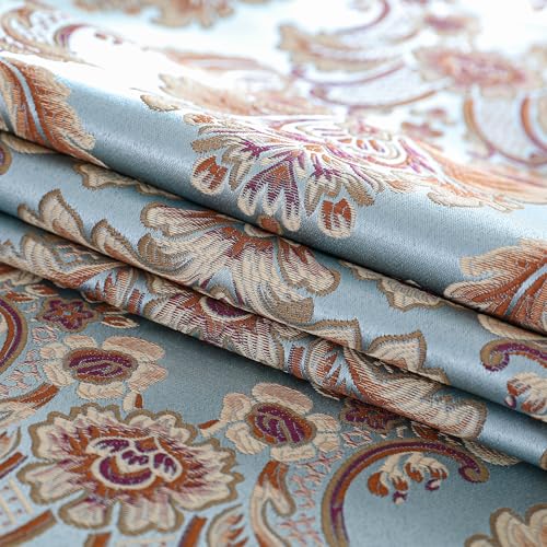 Fhberni Luxury Vintage Table Runner Embroidery Jacquard Fabric with Multi-Tassels Table Runners for Dining Room Dresser Wedding Holiday Party Fireplace Decorations-Blue, 13x90 inch - Image 3