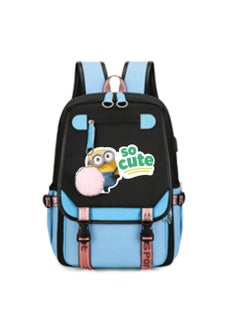 Student creative pattern backpack three-piece set 3D butterfly series men's and women's large-capacity computer backpack combination,21- Three-piece set - 4 - 64