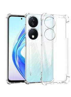(Honor X7B) Clear Case Soft TPU Bumper Silicone Reinforced Corner Full Camera Protection Cover for Honor X7b