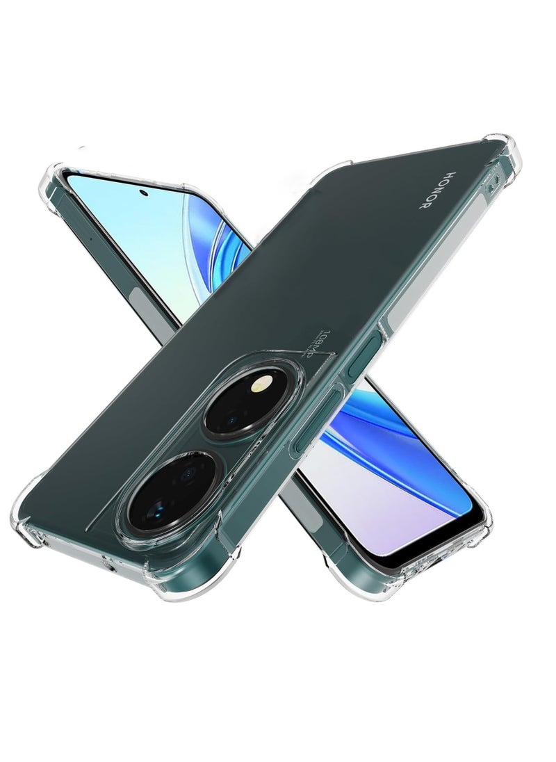Generic - (Honor X7B) Clear Case Soft TPU Bumper Silicone Reinforced Corner Full Camera Protection Cover for Honor X7b - Image 1