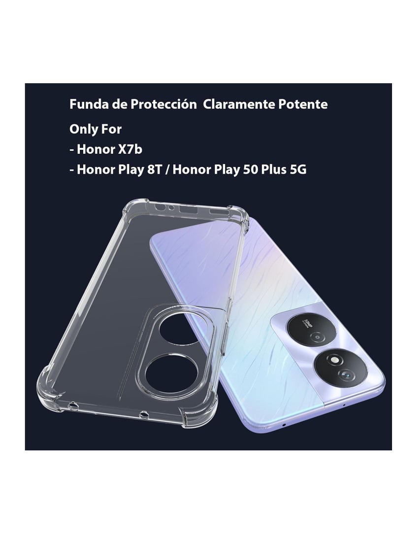 Generic - (Honor X7B) Clear Case Soft TPU Bumper Silicone Reinforced Corner Full Camera Protection Cover for Honor X7b - Image 1