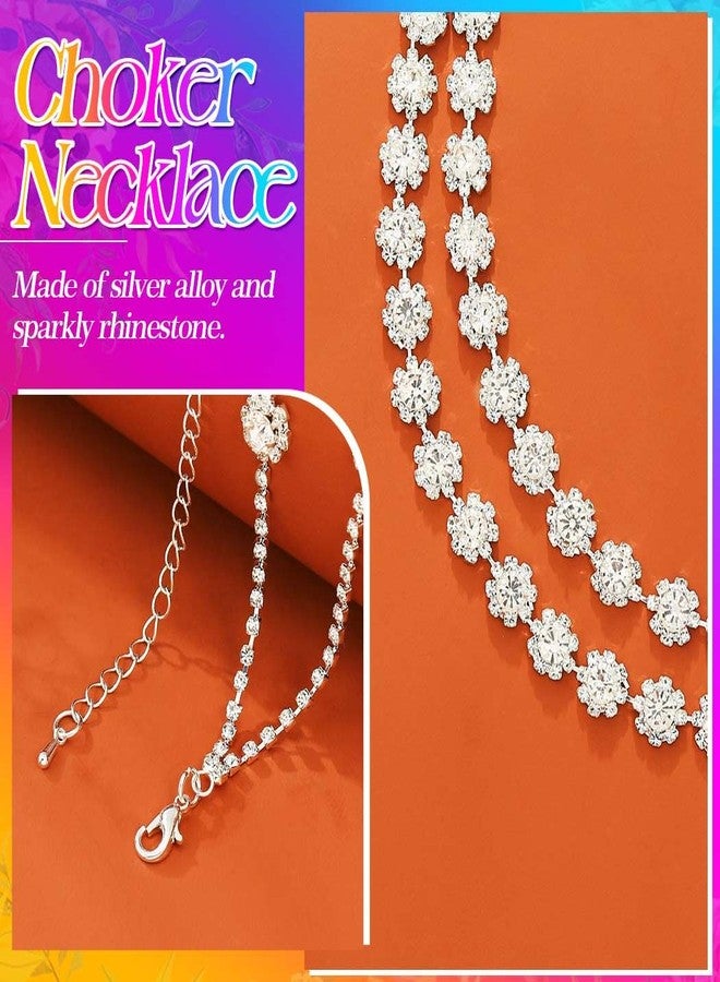 جورايس طقم مجوهرات زفاف فضي من GORAIS، قلادة مرصعة بأحجار الراين، مجوهرات رسمية لحفلات التخرج للنساء - Image 5