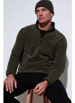 Buratti Slim Fit Half Zipper Stand Collar Polar Fleece Men's Polar 5906003  - Image 1