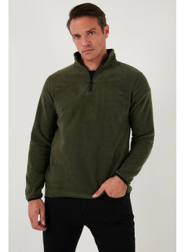 Buratti Slim Fit Half Zipper Stand Collar Polar Fleece Men's Polar 5906003  - Image 4
