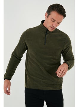 Buratti Slim Fit Half Zipper Stand Collar Polar Fleece Men's Polar 5906003  - Image 5