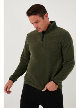 Buratti Slim Fit Half Zipper Stand Collar Polar Fleece Men's Polar 5906003  - Image 3