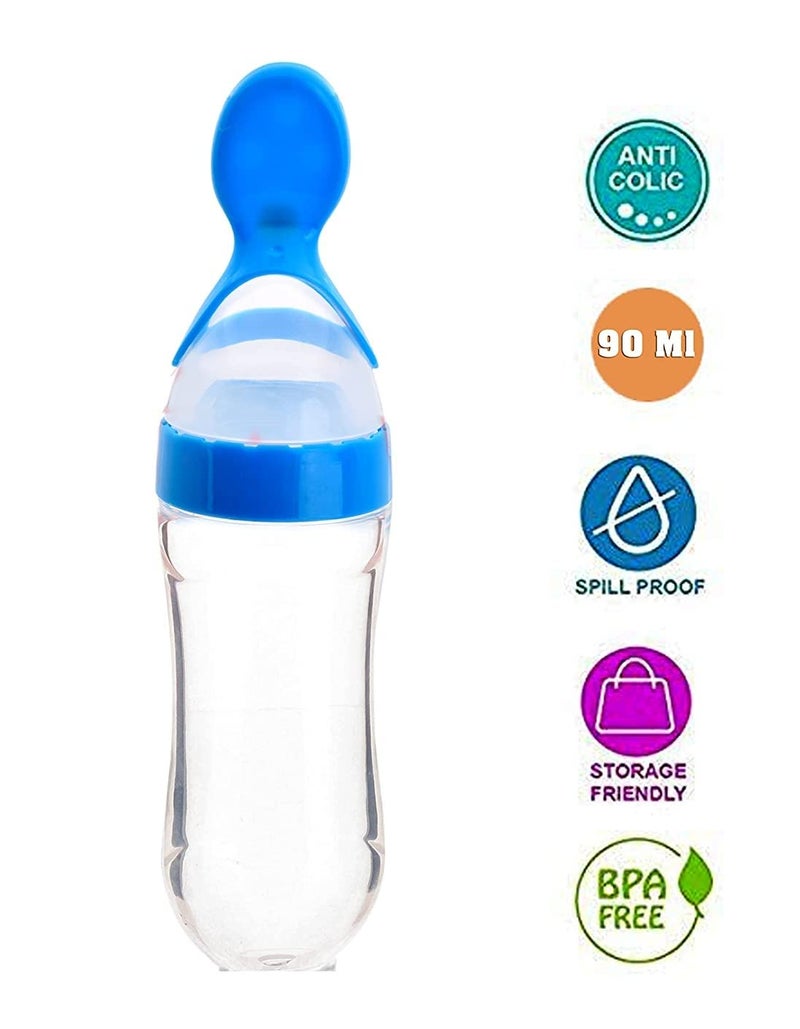 Lappu Baby Rice Paste Milk Cereal Bottle Food Feeder & Baby Fruit Nibbler & Silicone Teether (Combo Saver Pack) (Multicolor_3) - Image 2