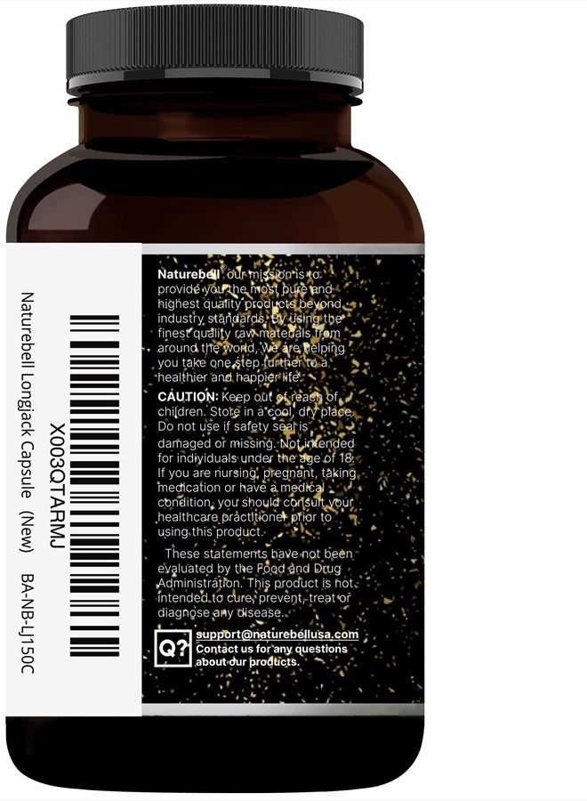 NatureBell Tongkat Ali 200:1 (Longjack) Extract for Men, 2000mg Per Serving, 150 Capsules, Indonesia Origin, Eurycoma Longifolia | with Panax Ginseng for Energy, Stamina, & Male Health Support  - Image 3