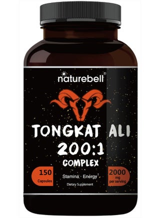 Tongkat Ali 200:1 (Longjack) Extract for Men, 2000mg Per Serving, 150 Capsules, Indonesia Origin, Eurycoma Longifolia | with Panax Ginseng for Energy, Stamina, & Male Health Support - pzsku/Z2E52622CF104461B1604Z/45/_/1722332686/bbac9f5a-3688-4c5b-9429-dbfbe0082f4d