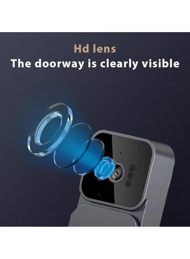 Alruht IPS 2.4G Wireless Visual Doorbell, Smart High-definition Video in ligent Doorbell Two-Way for Villa Home Office Apartment, 11cm - Image 4