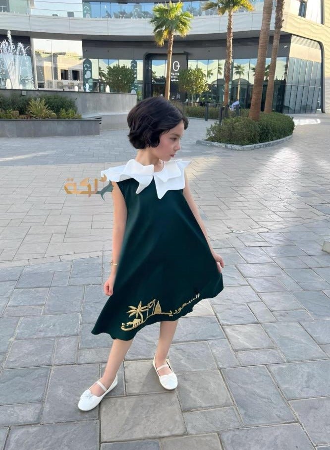 أرام فستان بناتي فخم تراثي لليوم الوطني السعودي فخامة للوطن وأناقة لك - Image 2