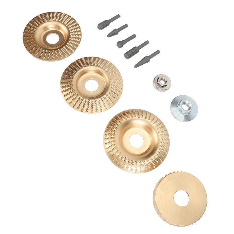 Wood Carving Disc: 4 Piece Set, 7/8in Aperture, Strong Durable Steel - Fast Polishing Speed, Rotary Burr Set for Diy Woodworking, Furniture Refurbishing & Root Carving - Image 5