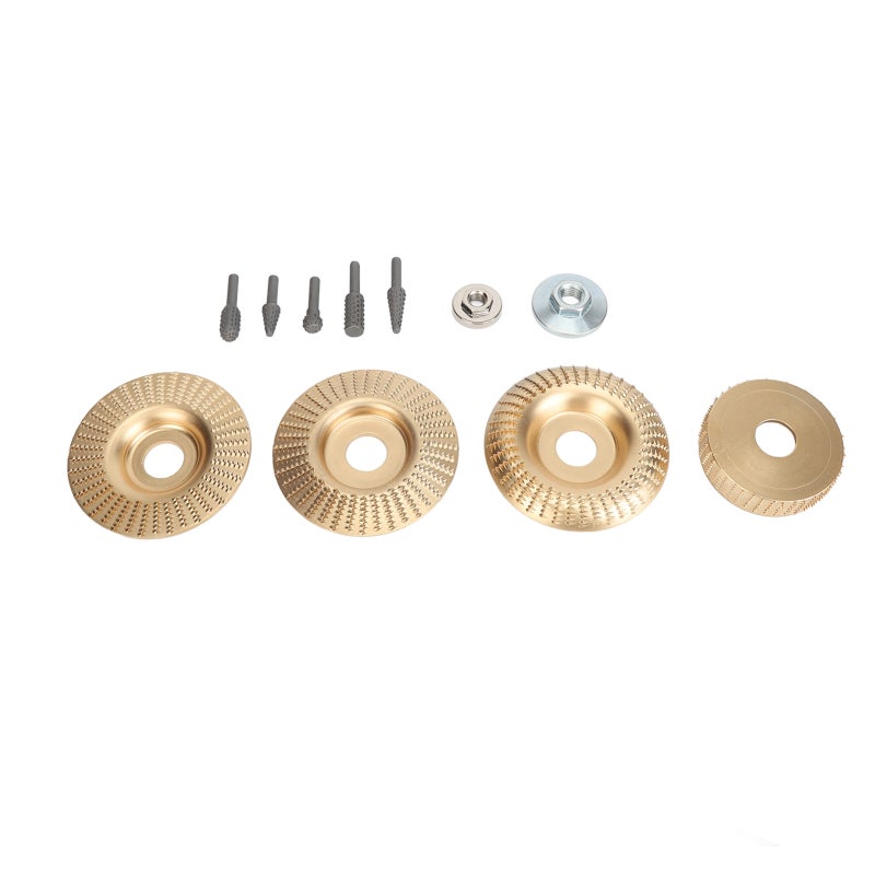 Wood Carving Disc: 4 Piece Set, 7/8in Aperture, Strong Durable Steel - Fast Polishing Speed, Rotary Burr Set for Diy Woodworking, Furniture Refurbishing & Root Carving - Image 4