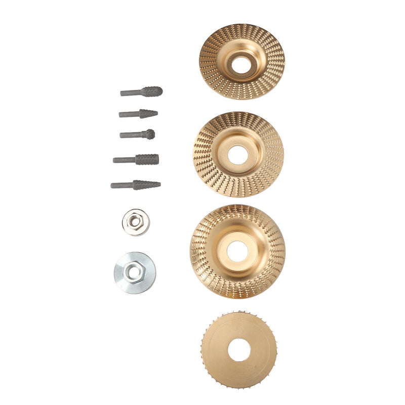Wood Carving Disc: 4 Piece Set, 7/8in Aperture, Strong Durable Steel - Fast Polishing Speed, Rotary Burr Set for Diy Woodworking, Furniture Refurbishing & Root Carving - Image 3