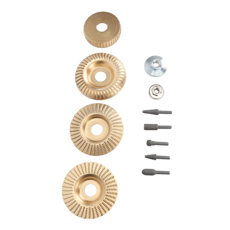 Wood Carving Disc: 4 Piece Set, 7/8in Aperture, Strong Durable Steel - Fast Polishing Speed, Rotary Burr Set for Diy Woodworking, Furniture Refurbishing & Root Carving - Image 2