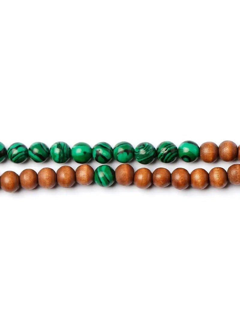 MMA Malachite & Wooden Beads Phone & Glasses Holder - Image 2