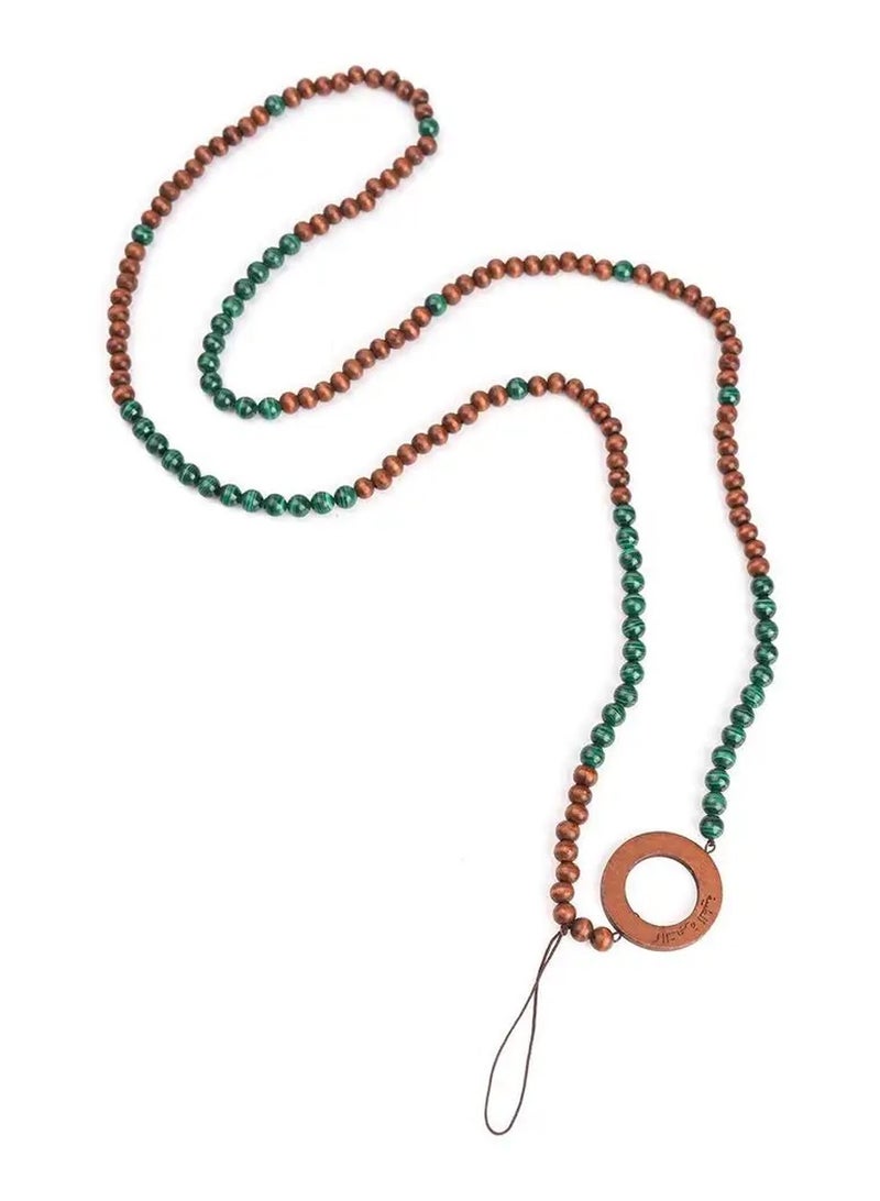 MMA Malachite & Wooden Beads Phone & Glasses Holder - Image 5