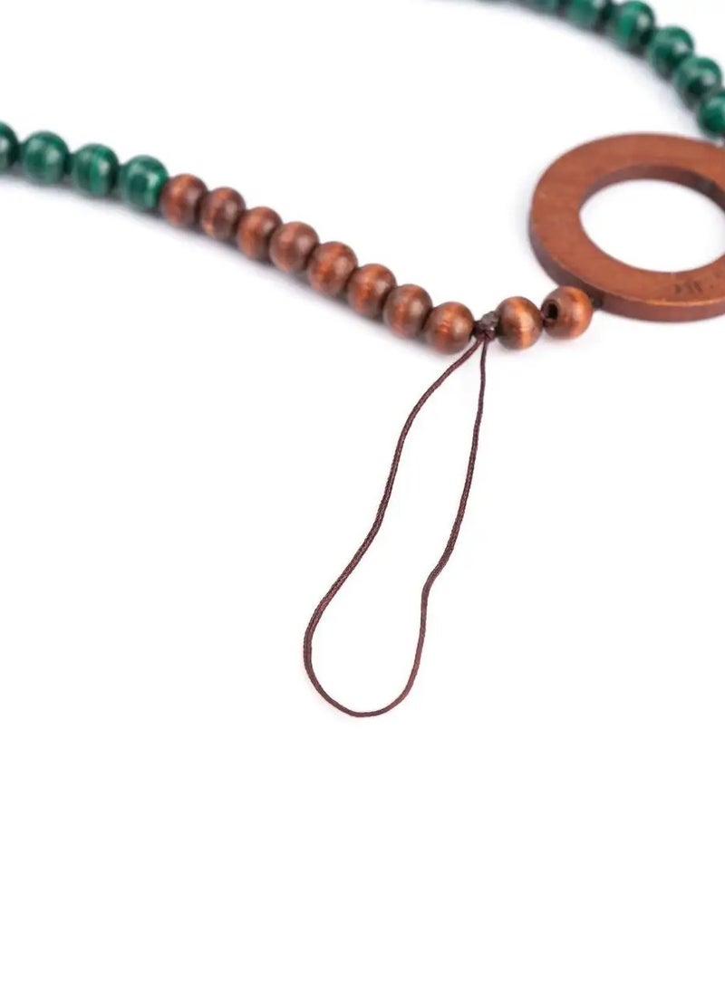 MMA Malachite & Wooden Beads Phone & Glasses Holder - Image 3