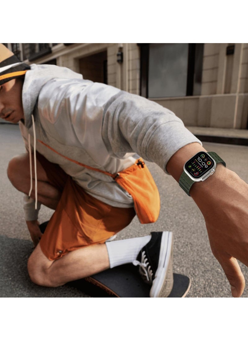 Magnetic Sport Band for Apple Watch Ultra - 49mm, 45mm, 44mm, 42mm, Silicone Strap for Women and Men, Fits iWatch SE/SE2 u0026 Series 9/8/7/6/5/4, Ultra 2/Ultra - Image 3