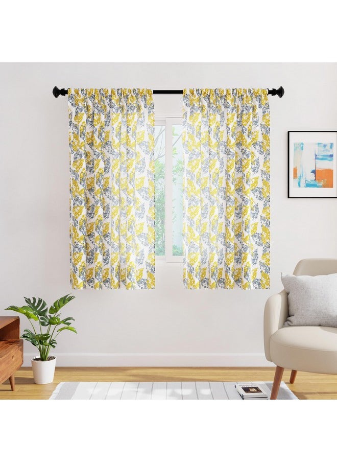 Encasa XO Window Curtain 5 ft Set of 2, Polyester Printed with Rod Pocket, Tie Back, Light-Filtering, Semi Sheer/Transparent Curtains- Kitchen, Bedroom, Living Room (140x152 cm), Dry Leaves - pzsku/Z2E52A2D4A1B1B5F2FE10Z/45/_/1738305778/a1735a4b-d272-4cc6-81f6-10307eff22cf