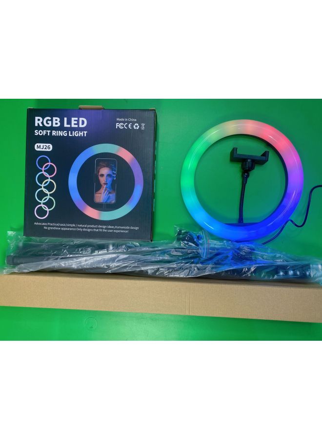 general Explosions MJ26 26cm Rgb Ring Light 10inch Desktop Live Light Product Shooting-Specifications:Mj26 Rgb+ 2.1m Bracket - Image 1