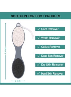 KHAJUL Foot File Callus Remover, Multi Purpose Feet Pedicure Tools with Foot Scrubber, 4 in 1 Pumice Stone, Foot Rasp and Sand Paper for Home (Grey)  - Image 2