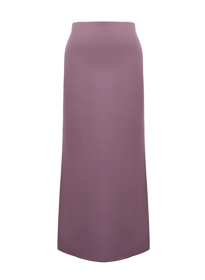 Purple Satin Maxi Skirt TPRSS24ET00005