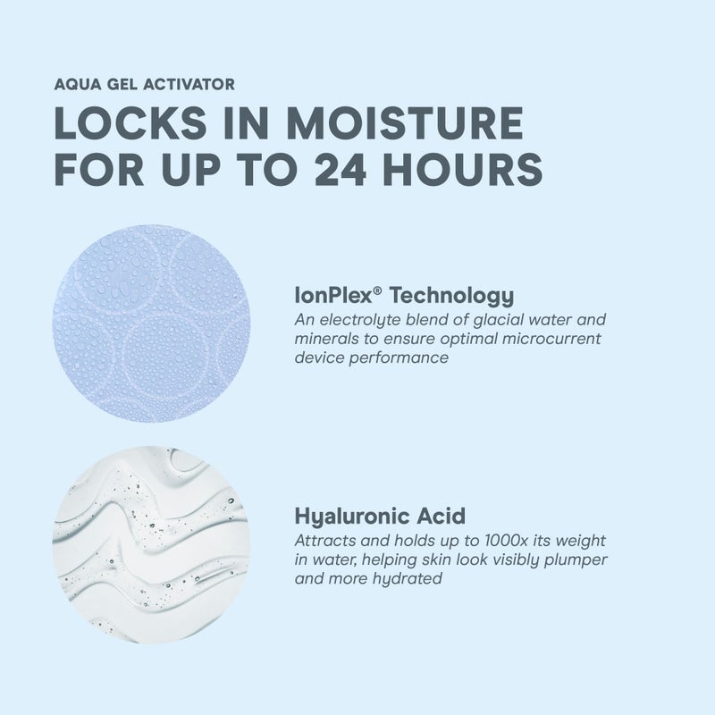 NuFACE Aqua Gel Activator - Microcurrent Conductive Gel & Activator Powered by IonPlex & Hyaluronic Acid to Enhance Results of NuFACE Microcurrent Facial Device - Improves Skin Radiance (1.69 oz) - Image 3