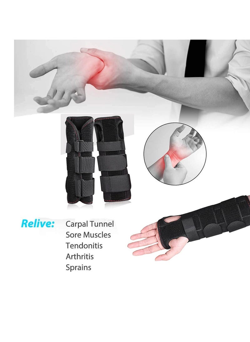 Adjustable Wrist Support Brace for Carpal Tunnel Fits Both Hands with Aluminum Splint Helps Relieve Tendinitis Arthritis Sprain Athletic Pain