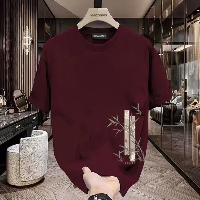 Heavy Short Sleeve T-Shirt Men'S Summer Chinese Style Trendy Printed Half Sleeve Loose Youth Couple Half Sleeve T-Shirt - Image 5