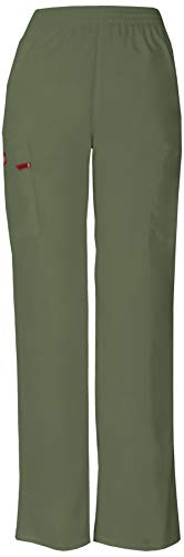Dickies Women's EDS Signature Natural Rise Pull-On Pant, Olive, X-Small Petite - Image 2