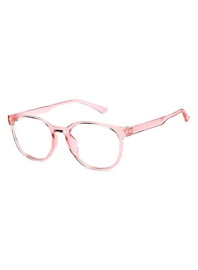 لينسكارت بلو Zero Power Bluecut &amp; Antiglare Round Shape Computer Eyeglasses LB E14061 - Lens Size: 52mm - Pink
