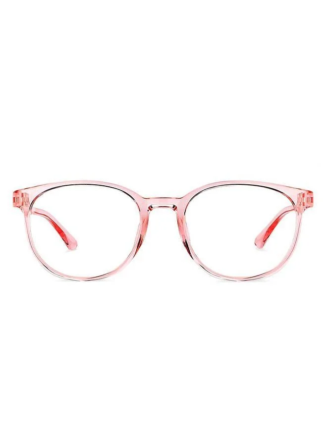 لينسكارت بلو Zero Power Bluecut &amp; Antiglare Round Shape Computer Eyeglasses LB E14061 - Lens Size: 52mm - Pink