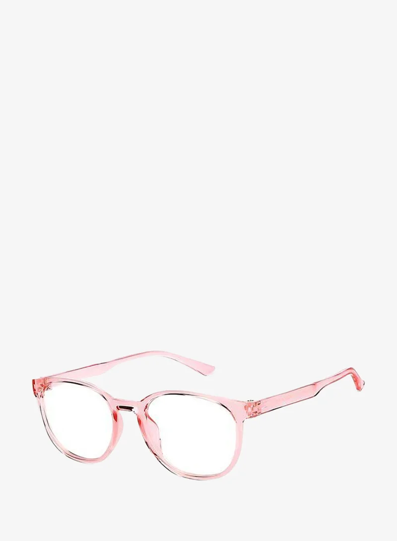 Lenskart Blu Zero Power Bluecut &amp; Antiglare Round Shape Computer Eyeglasses LB E14061 - Lens Size: 52mm - Pink