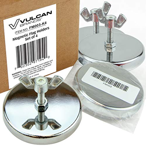 VULCAN Heavy Duty Magnet for Wire Loop Flags 4 Pack - Image 3