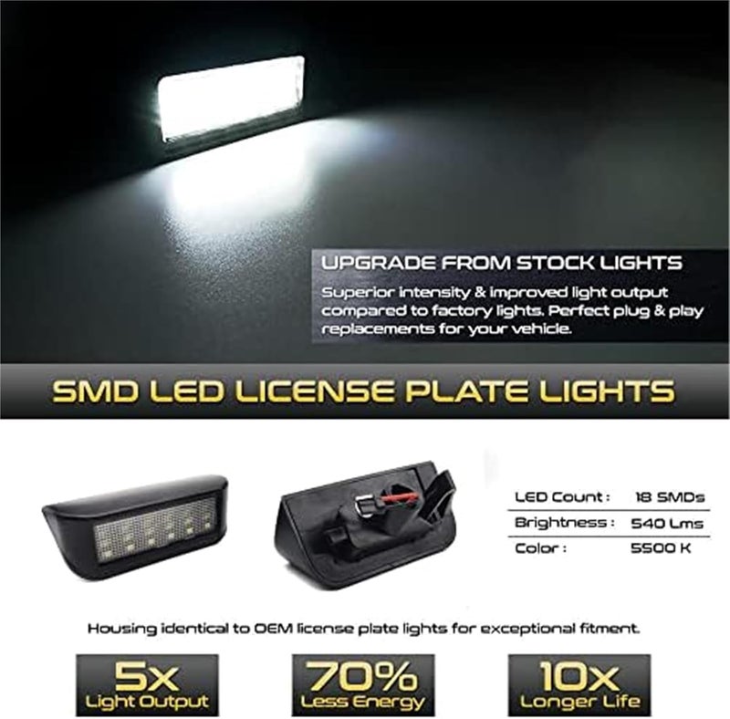 DEMULAX White LED License Plate Light for Citroen Models - Image 5