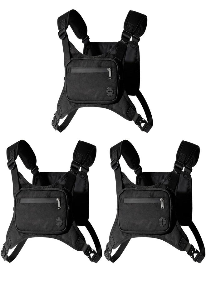 Hsei 3 Water Resistant Chest Bag for Men Running Vest for Workouts Running Phone Holder Extra Storage Lightweight Sports Cycling Pack - Image 1