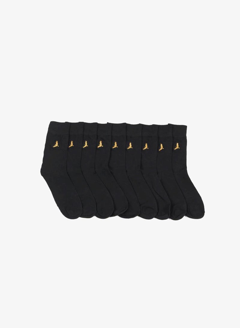 BRAVE SOUL MENS 10 PACK SOCKS WITH EMBROIDERY DETAILS - Image 2