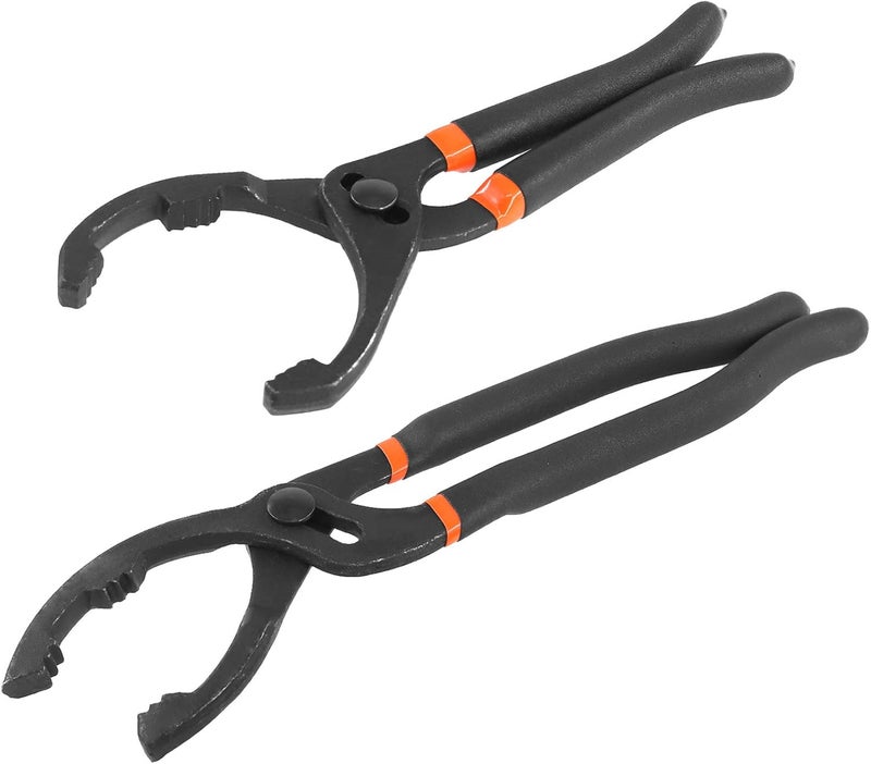 Glarks 2pcs Adjustable Oil Filter Pliers Set - Image 1