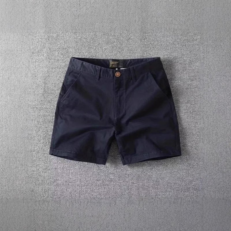 شورتات كاجوال للرجال علامة تجارية عصرية ضيقة الساق بنطلون رباعي 2024 صيف جديد علامة تجارية عصرية بنطلون 4 نقاط بنطلون نصف الطول باللون الأزرق الملكي - Image 4