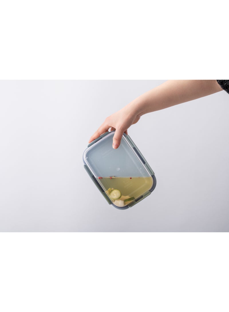 LocknLock Classic Plus Square Food Container – 860ml Mint, 4-Side Locking, Stackable & Leakproof - Image 2