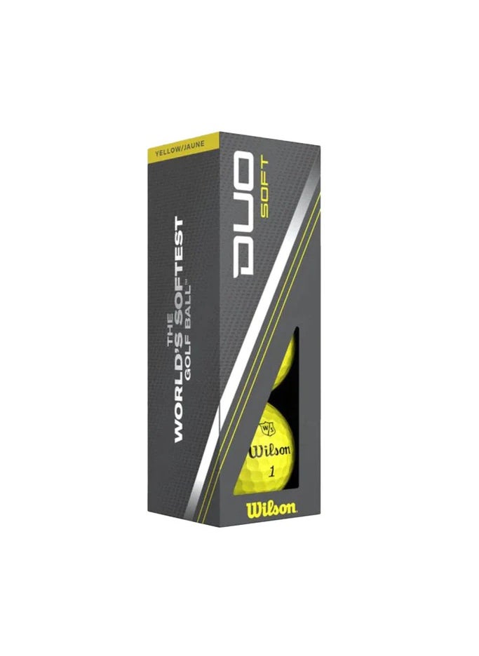 Wilson Duo Soft Yellow 12 Golf Balls  - Image 3