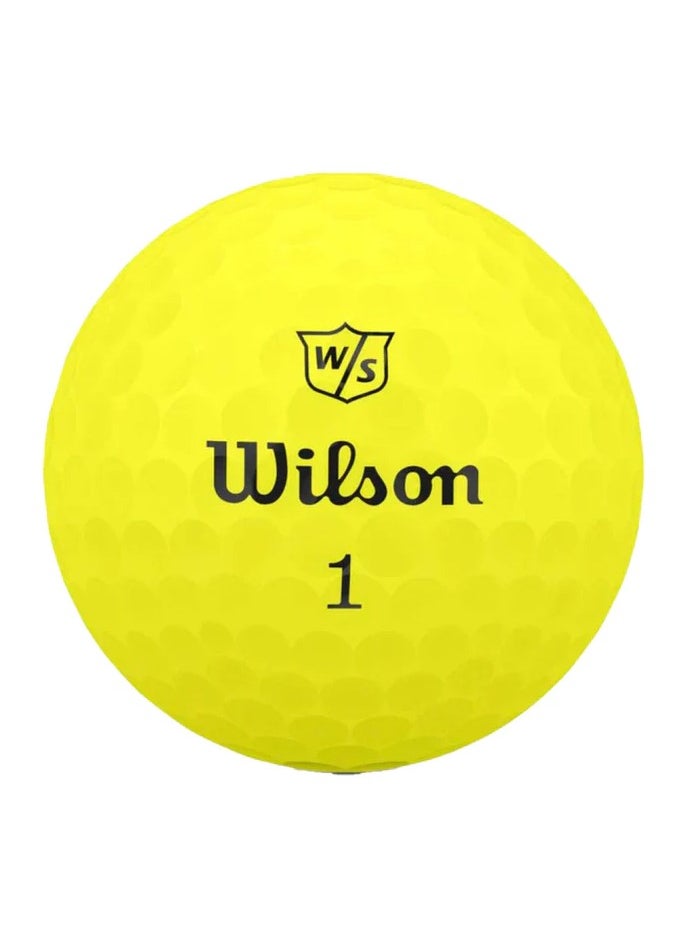 Wilson Duo Soft Yellow 12 Golf Balls  - Image 4