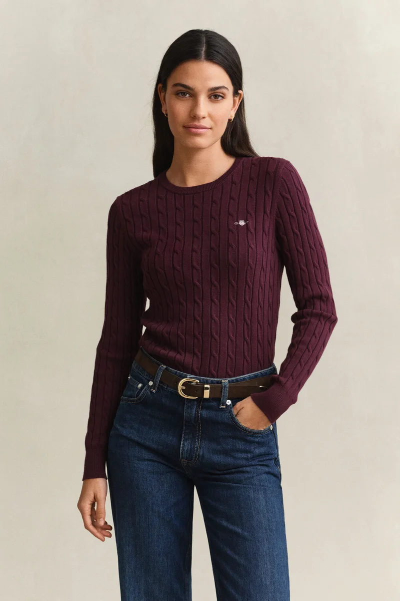 Gant Stretch Cotton Cable C-Neck