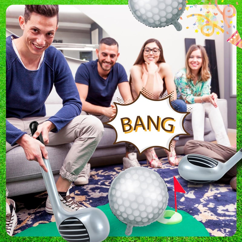 Rotatingpals 8 Pcs Golf Balloons Set 18'' Ball and 30'' Inflatable Club for Birthday Party Decorations, Golf Themed Events & Party Favors - Image 5
