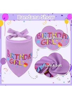 PUPTECK PUPTECK Dog Birthday Bandana Scarf with Cute Doggy Party Hat, Costume Decorations Supplies for Small Medium Large Dogs Boy Girl Outfit Gifts, Purple  - Image 4
