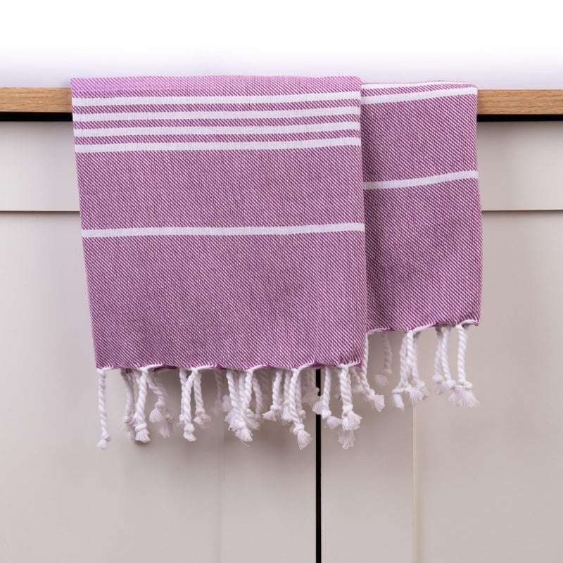 HABER - Premium Basic Large 100% Cotton Towel (152Cm X 76Cm) Soft, Absorbent and Comfortable Towels for Bath Large Size Quick Dry for Bath, Gym & Travel, Pack of 1pcs - Dew Purple - Image 2