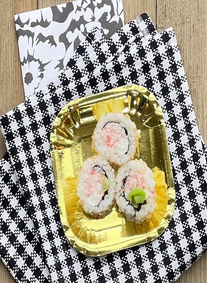 Outside the Box Papers Gold Foil Mini Square Paper Plates - Appetizer Plate - Valentine Supply - Charcuterie Plate - Disposable Tableware - Heavyweight 4 x 4 Inches - 100 Pack - Image 2