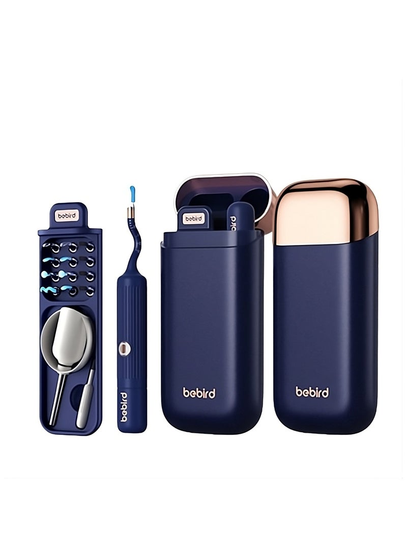 Bebird - BEBIRD Earsight Plus Ear Wax Removal Tool Camera & Light, Visual Earwax Cleaner with Cleaning Kit As Spade/Spoon/Picker/Tweezers Clean Ears for Family, Ear-Scope Wireless WiFi Connect (Dark Blue) - Image 1