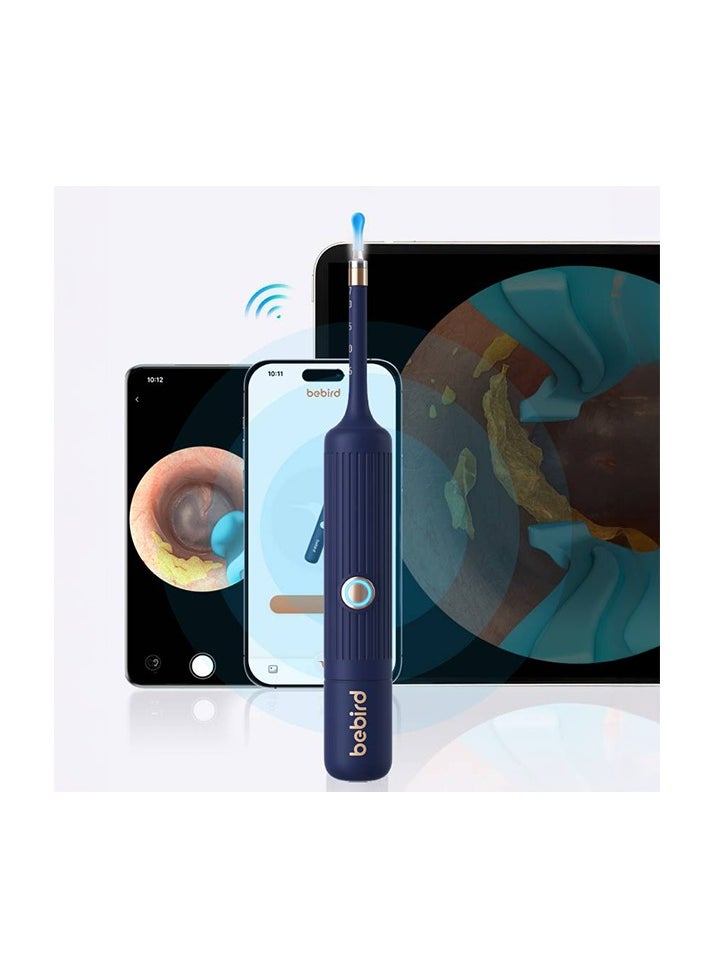 Bebird - BEBIRD Earsight Plus Ear Wax Removal Tool Camera & Light, Visual Earwax Cleaner with Cleaning Kit As Spade/Spoon/Picker/Tweezers Clean Ears for Family, Ear-Scope Wireless WiFi Connect (Dark Blue) - Image 1